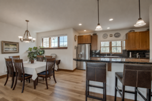 towards the kitchen